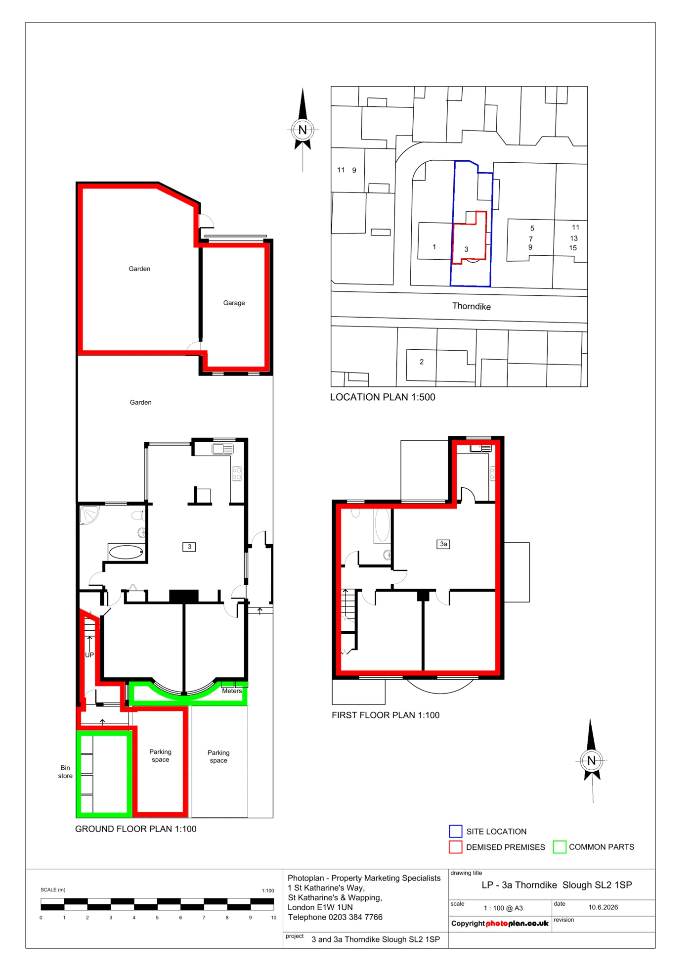 Example Land Registry compliant lease plan